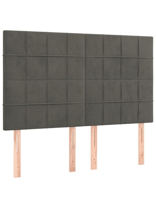 Box spring postel s matrací tmavě šedá 140x200 cm samet