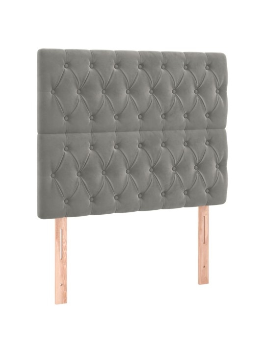 Box spring postel s matrací světle šedá 100x200 cm samet