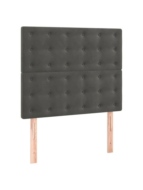 Box spring postel s matrací tmavě šedá 90x190 cm samet