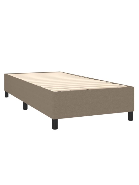 Box spring postel s matrací a led taupe 80 x 200 cm textil