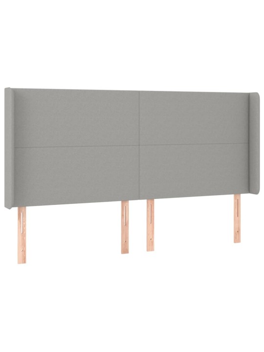 Box spring postel s matrací a LED světle šedá 160x200 cm textil