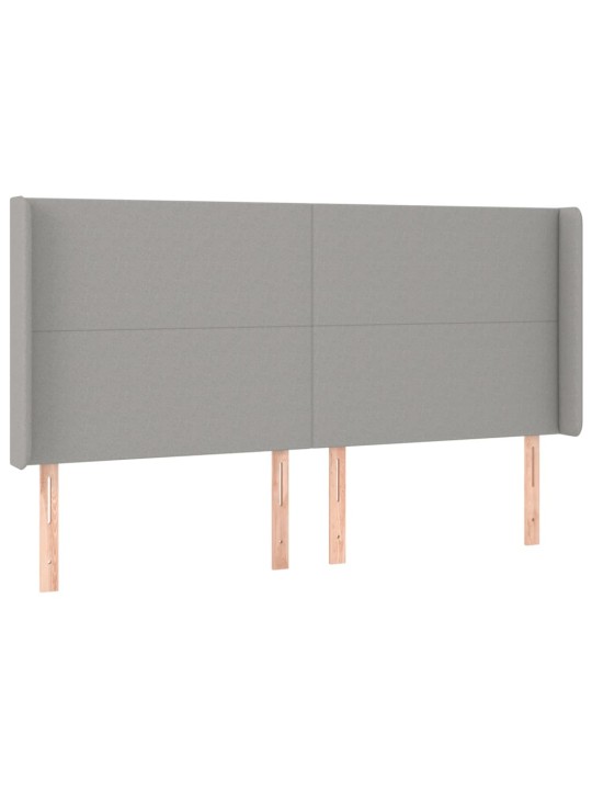 Box spring postel s matrací a LED světle šedá 180x200 cm textil