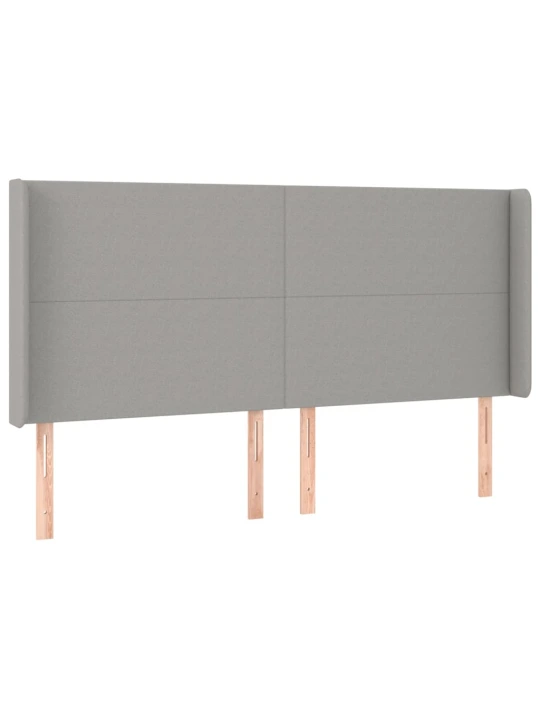 Box spring postel s matrací a LED světle šedá 180x200 cm textil