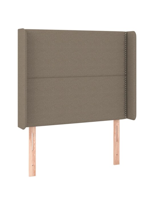 Box spring postel s matrací a LED taupe 80 x 200 cm textil