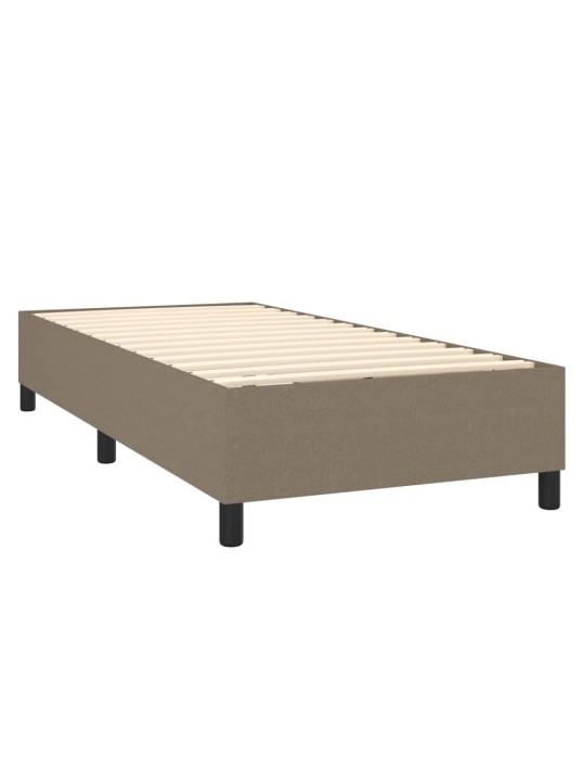 Box spring postel s matrací a LED taupe 90x190 cm textil
