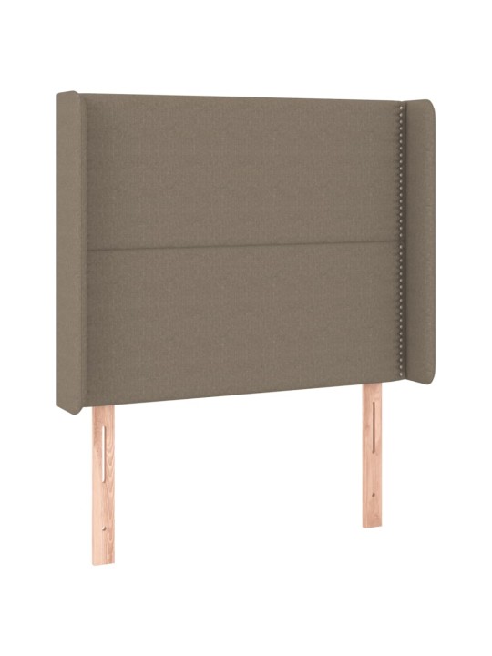 Box spring postel s matrací a LED taupe 90x190 cm textil