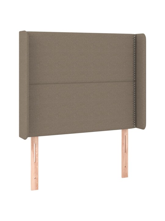 Box spring postel s matrací a LED taupe 100x200 cm textil
