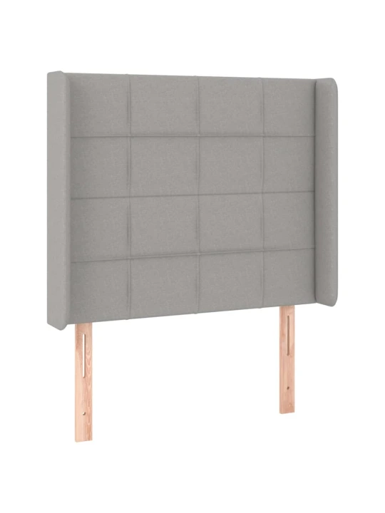 Box spring postel s matrací a LED světle šedá 90x190 cm textil