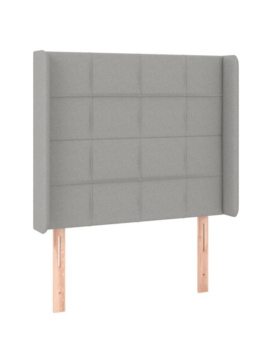 Box spring postel s matrací a LED světle šedá 100x200 cm textil