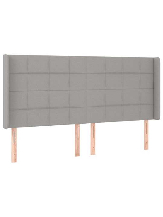 Box spring postel s matrací a LED světle šedá 160x200 cm textil