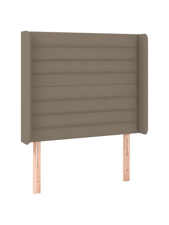 Box spring postel s matrací a LED taupe 90x190 cm textil