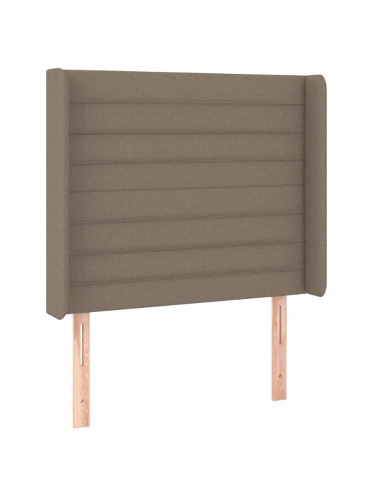 Box spring postel s matrací a LED taupe 100x200 cm textil