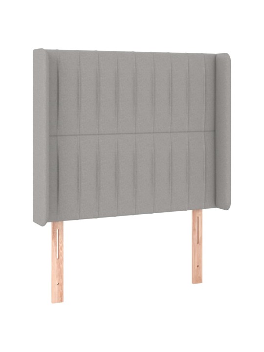 Box spring postel s matrací a LED světle šedá 100x200 cm textil