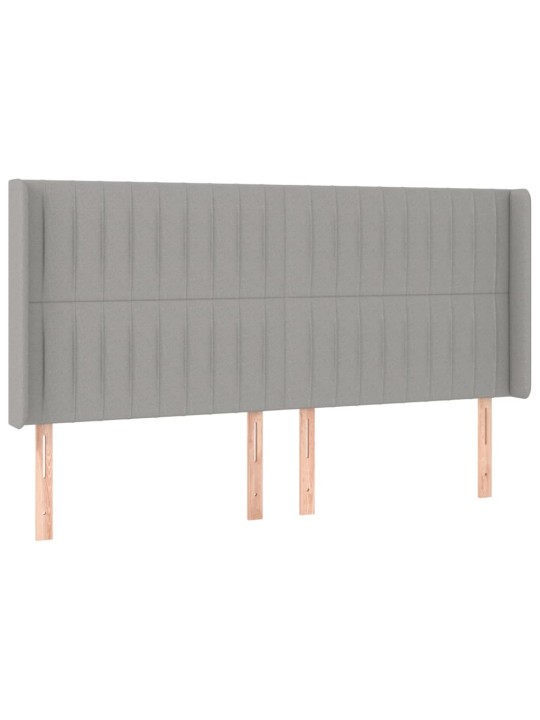 Box spring postel s matrací a LED světle šedá 160x200 cm textil