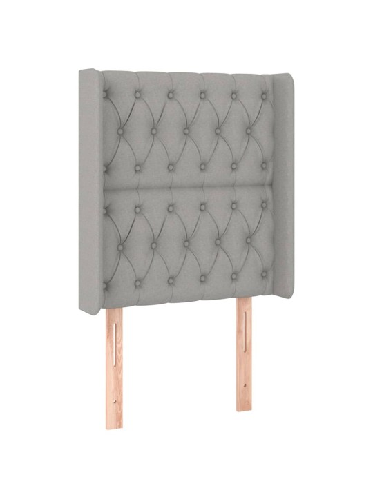 Box spring postel s matrací a LED světle šedá 80x200 cm textil