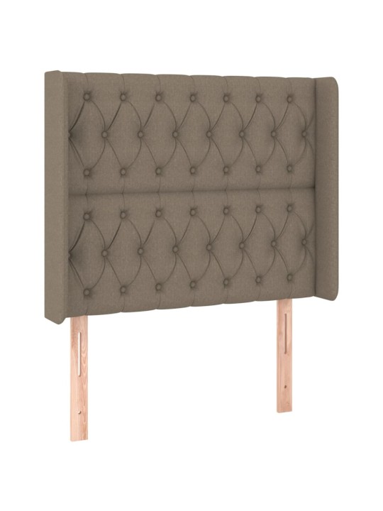 Box spring postel s matrací a LED taupe 100x200 cm textil
