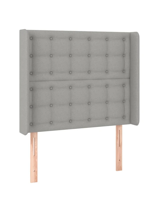 Box spring postel s matrací a LED světle šedá 80x200 cm textil