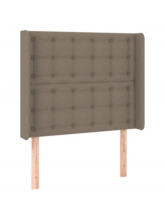 Box spring postel s matrací a LED taupe 100x200 cm textil