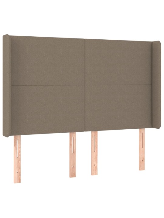 Box spring postel s matrací a led taupe 140x190 cm textil