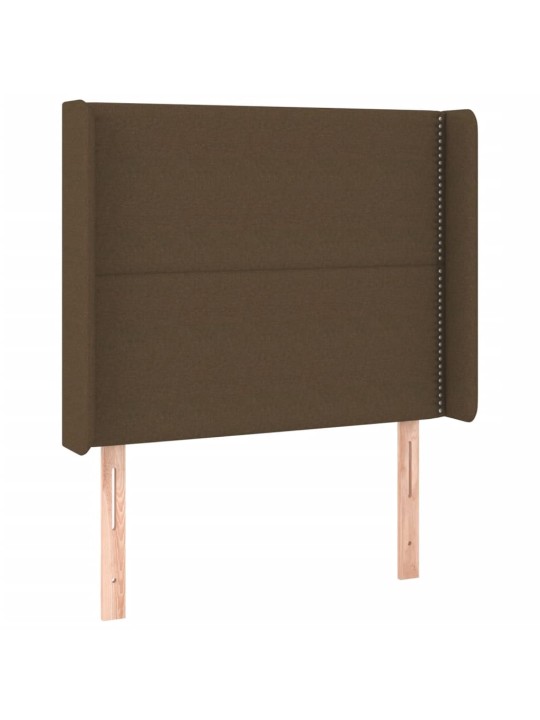 Box spring postel s matrací a LED tmavě hnědá 80x200 cm textil