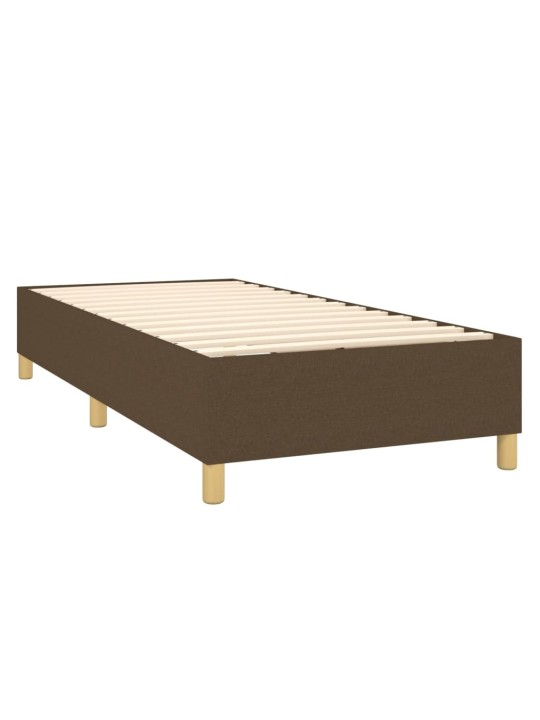 Box spring postel s matrací a LED taupe 90x200 cm textil