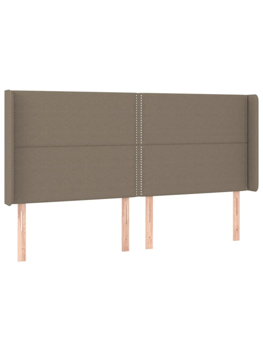 Box spring postel s matrací a led taupe 160x200 cm textil