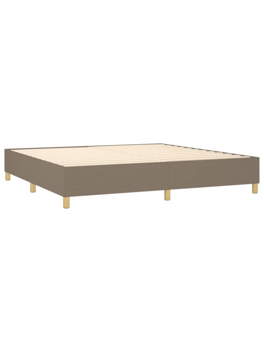 Box spring postel s matrací a led taupe 200x200 cm textil