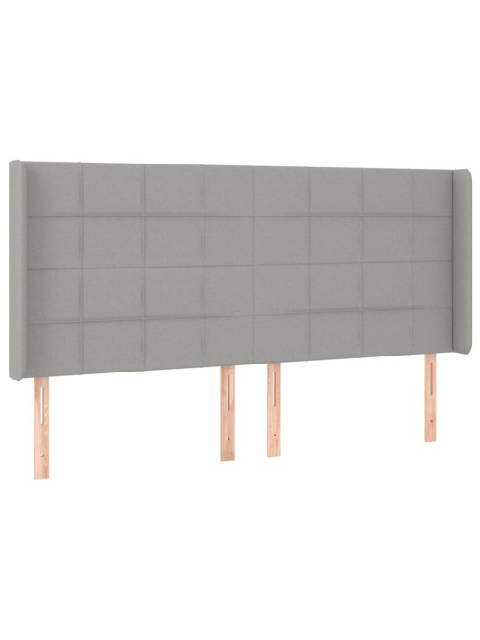 Box spring postel s matrací a LED světle šedá 180x200 cm textil