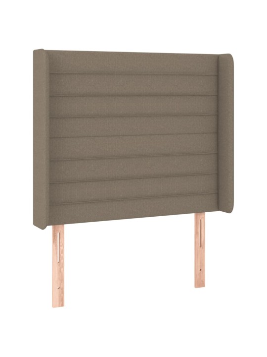 Box spring postel s matrací a LED taupe 100x200 cm textil