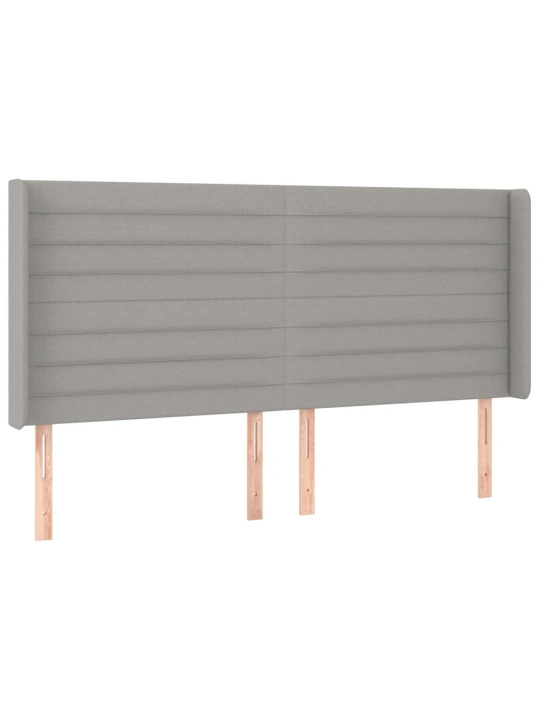 Box spring postel s matrací a LED světle šedá 160x200 cm textil