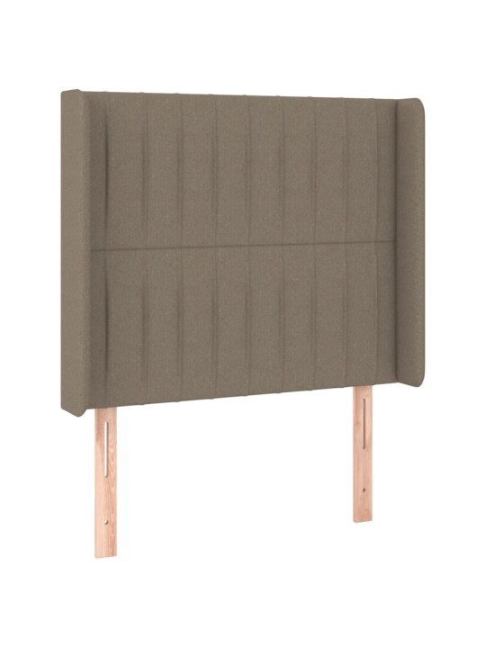 Box spring postel s matrací a led taupe 80 x 200 cm textil