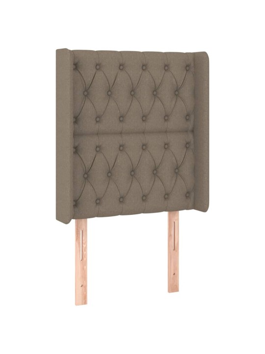 Box spring postel s matrací a led taupe 80 x 200 cm textil