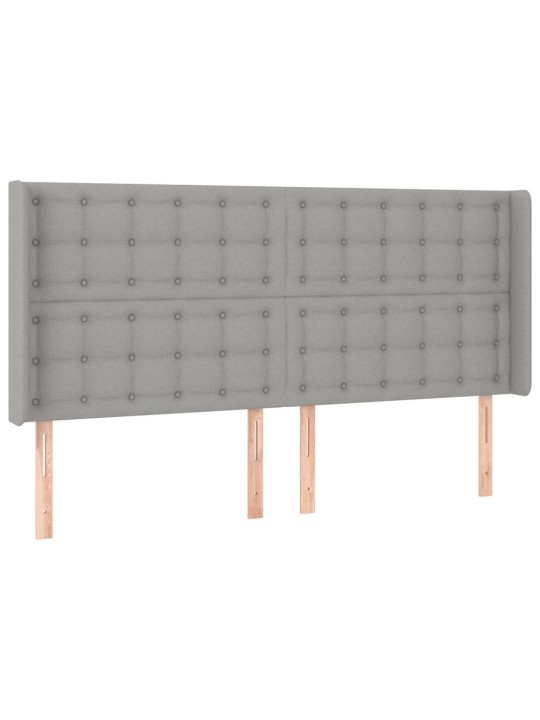 Box spring postel s matrací a LED světle šedá 180x200 cm textil