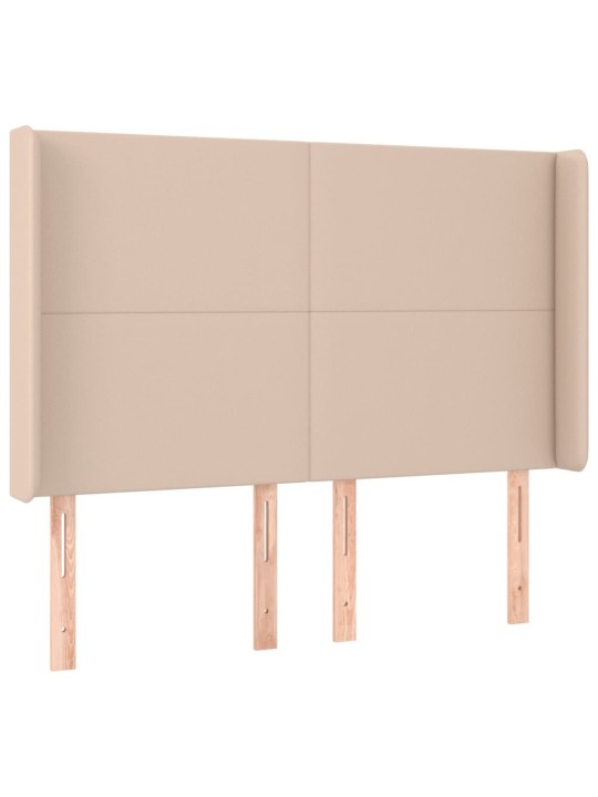 Box spring postel matrace a led cappuccino 140x190cm umělá kůže