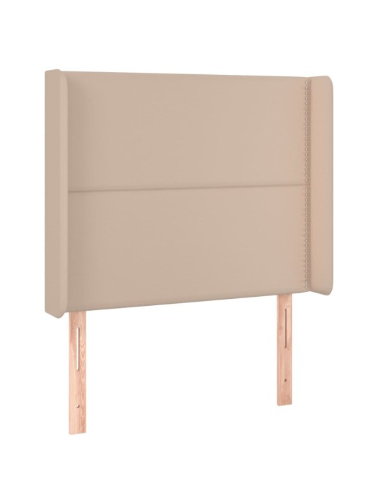 Box spring postel matrace a led cappuccino 100x200cm umělá kůže
