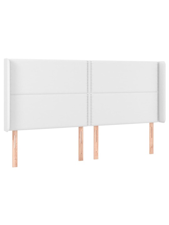 Box spring postel s matrací a LED bílá 180x200 cm umělá kůže
