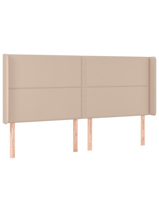 Box spring postel matrace a led cappuccino 180x200cm umělá kůže