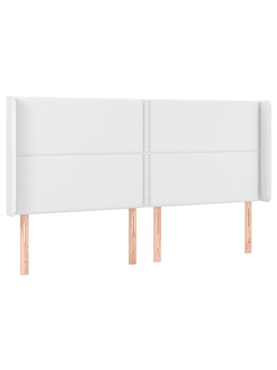 Box spring postel s matrací a LED bílá 200x200 cm umělá kůže
