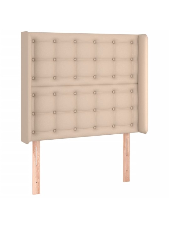 Box spring postel matrace a led cappuccino 100x200cm umělá kůže