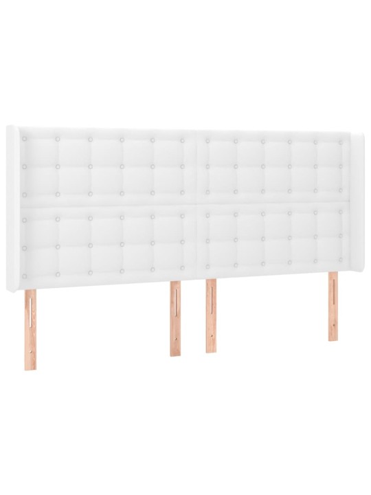 Box spring postel s matrací a LED bílá 180x200 cm umělá kůže