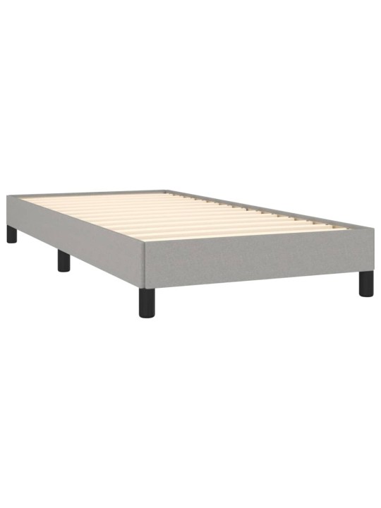 Box spring postel s matrací a LED světle šedá 80x200 cm textil