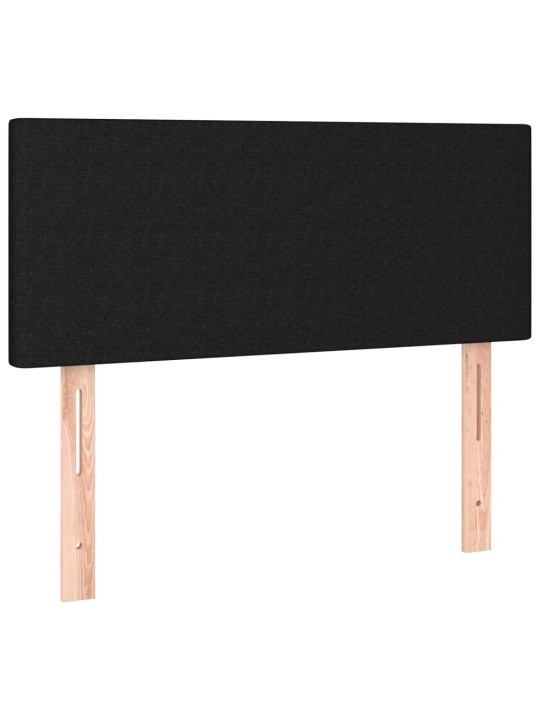 Box spring postel s matrací a LED černá 100x200 cm textil