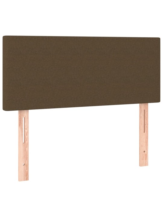 Box spring postel s matrací a LED tmavě hnědá 100x200 cm textil