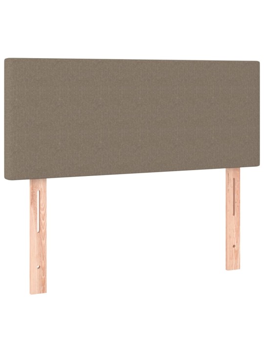 Box spring postel s matrací a LED taupe 100x200 cm textil