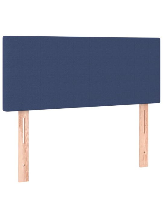 Box spring postel s matrací a LED modrá 100x200 cm textil
