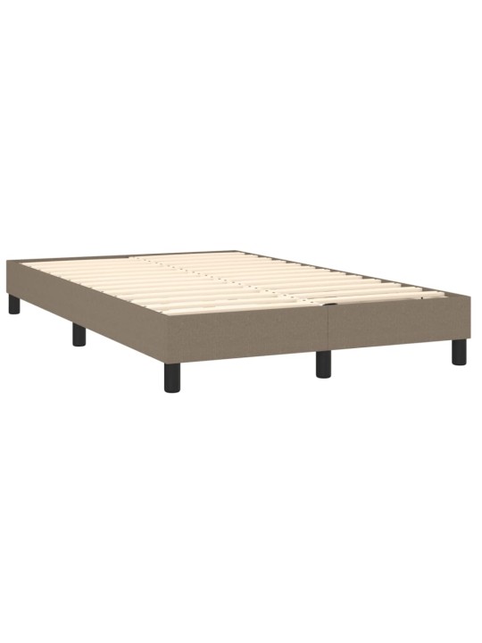 Box spring postel s matrací a LED taupe 120 x 200 cm textil