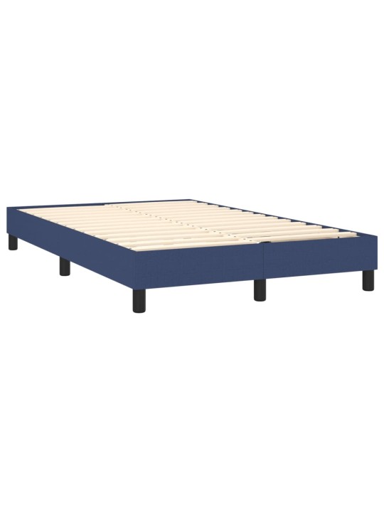 Box spring postel s matrací a LED modrá 120 x 200 cm textil