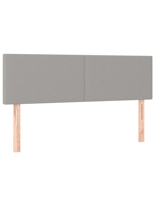Box spring postel s matrací a LED světle šedá 140x190 cm textil