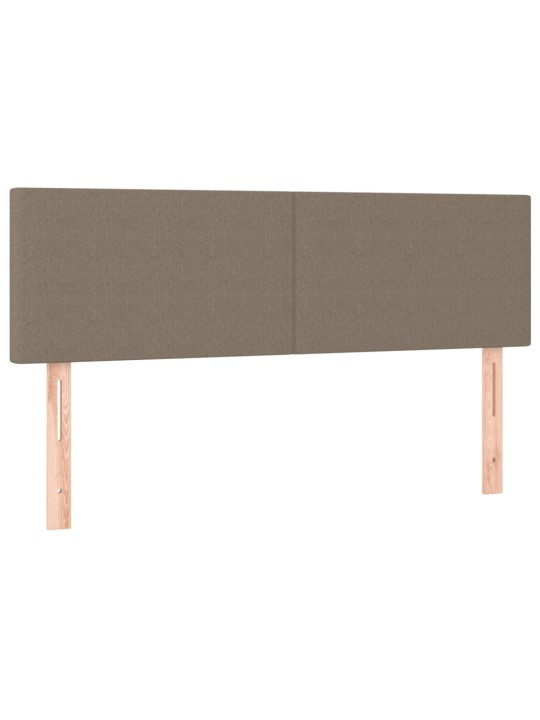 Box spring postel s matrací a led taupe 140x190 cm textil
