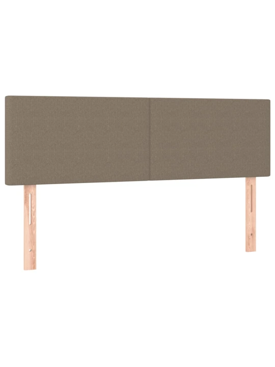 Box spring postel s matrací a led taupe 140x190 cm textil